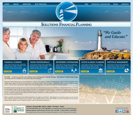 Financial Website Design, Web Design for Financial Planners