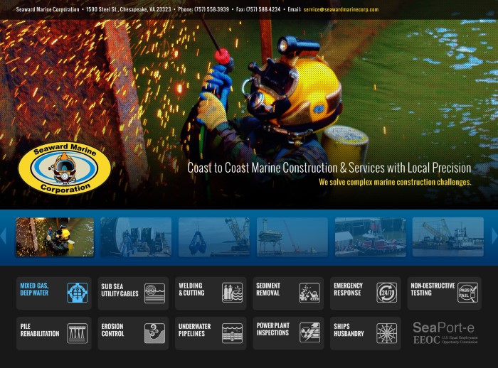Responsive Website Design for Marine Construction Companies