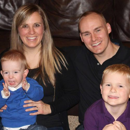 Dina and Joe with their baby boy