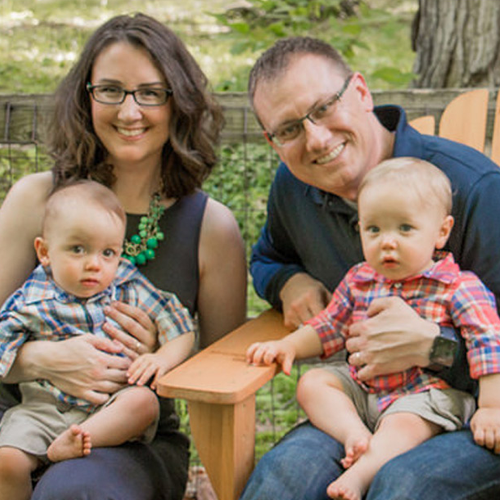 Rick and Christina with their twin boys