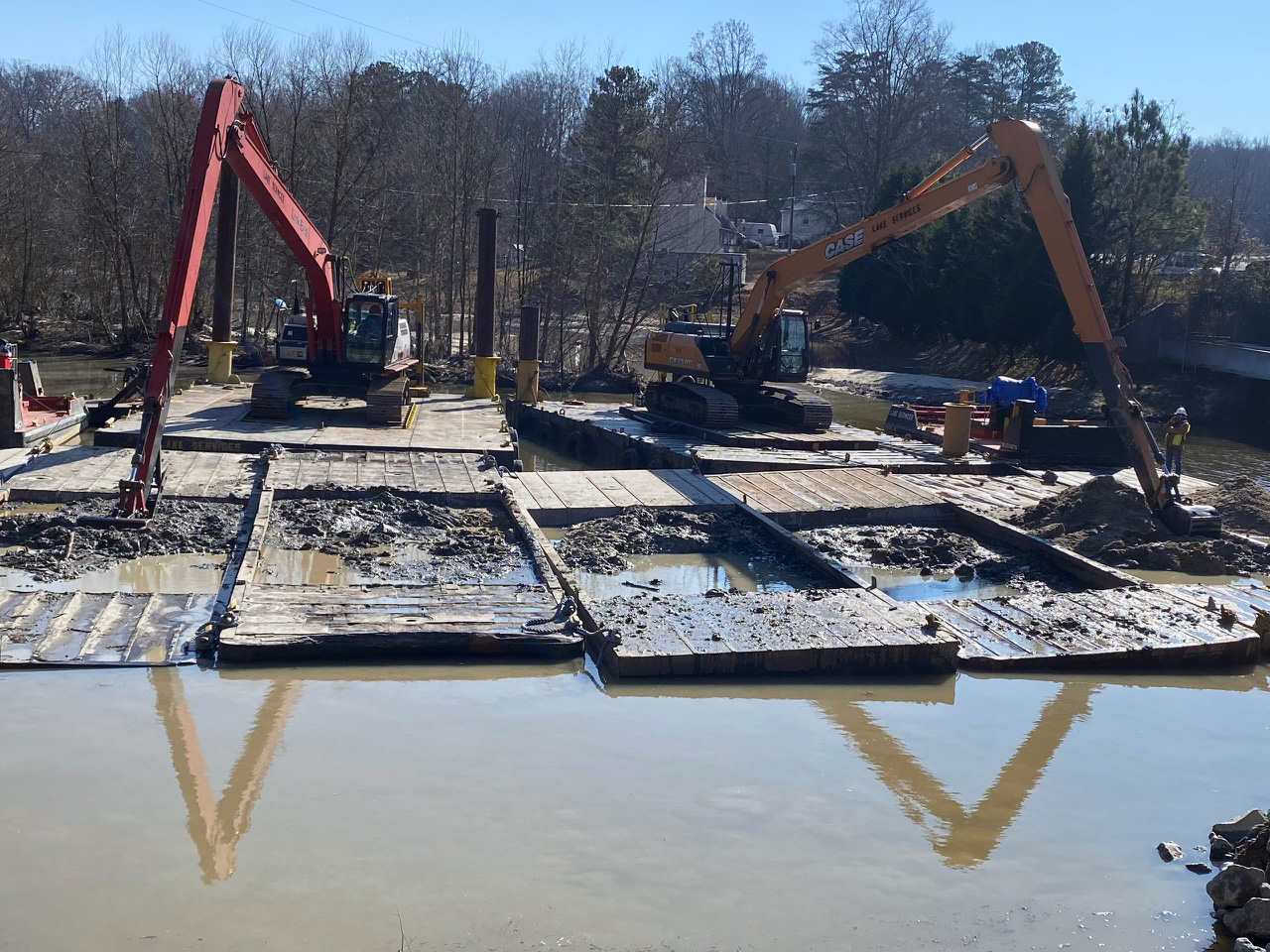Maintenance dredging on the Potomac River