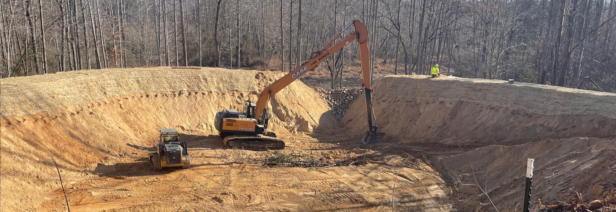 Lake Services excavation crew at work