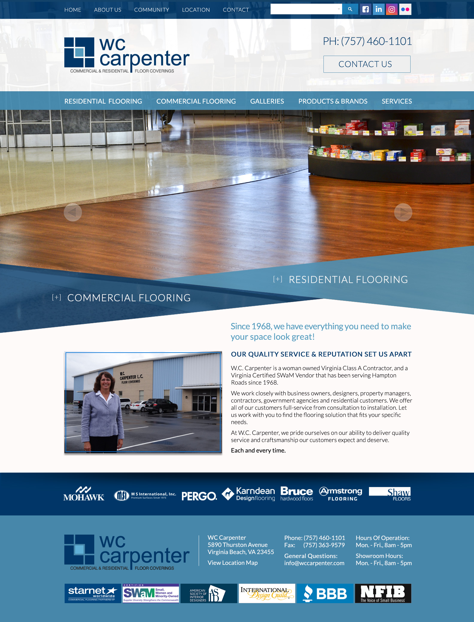 Flooring Companies Flooring Business Website Design Visionefx